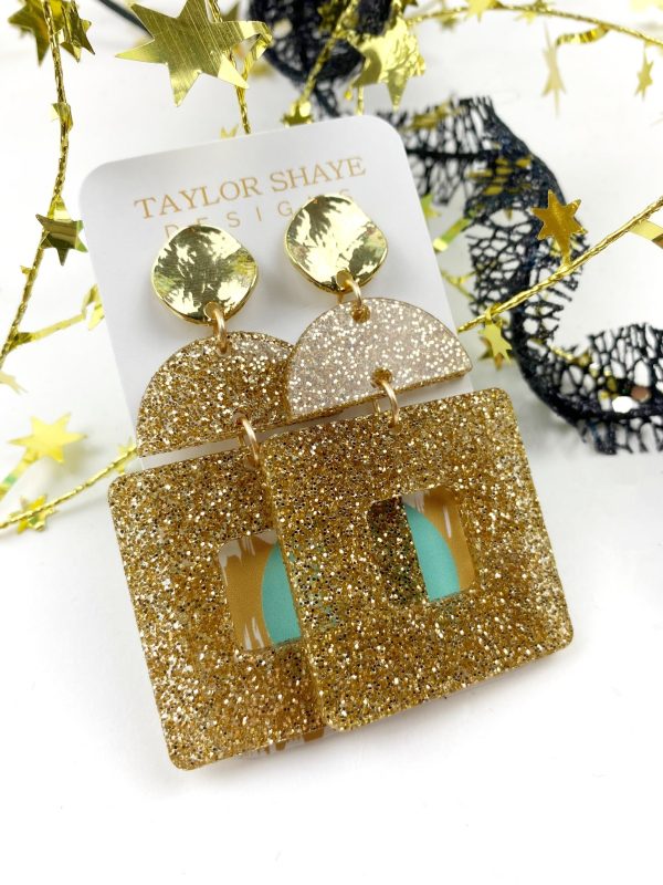 Acrylic Black & Gold Drops Online - Image 3