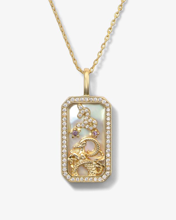 Zodiac Amulet Necklace - Gold Online - Image 3