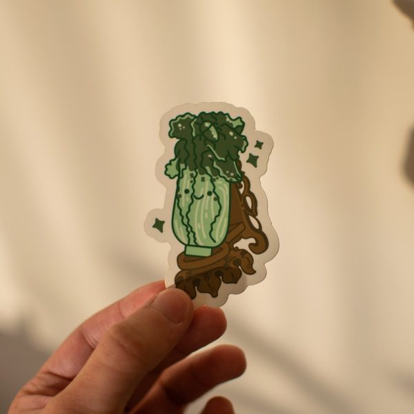 Jadeite Cabbage (Bok Choy) Vinyl Sticker Discount - Image 2