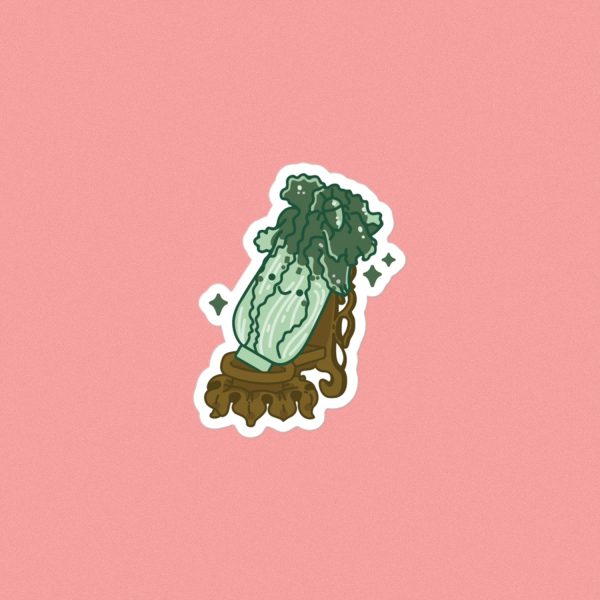 Jadeite Cabbage (Bok Choy) Vinyl Sticker Discount